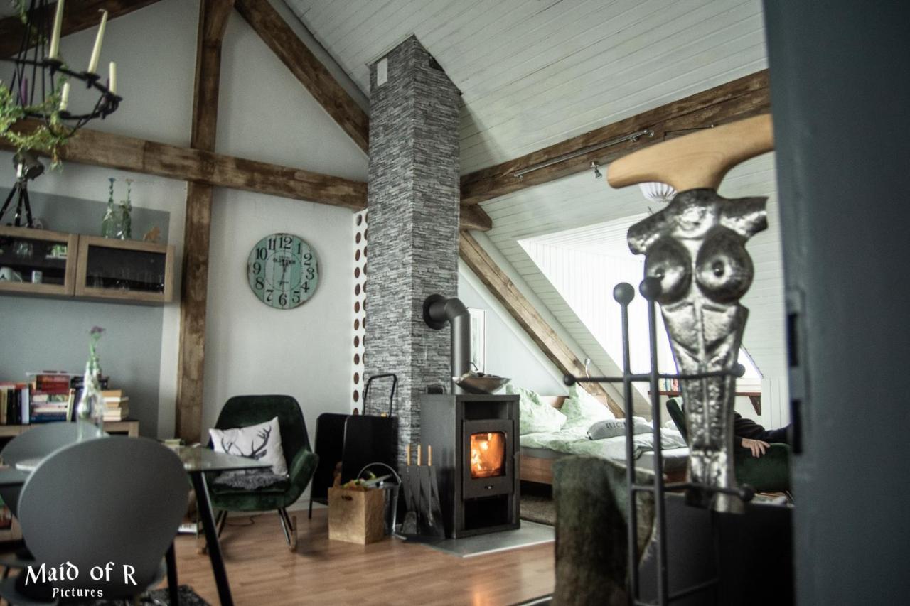 Hof Vierzehnender Im Hohen Venn - 70Qm Fachwerk-Studio - Grosses Wohn-Schlafzimmer Mit Dachterrasse Und Kaminofen - Separate Kueche - Perfekt Fuer Paare - Monschau - Eifel - Hunde Willkommen - Islandpferde Ngoại thất bức ảnh