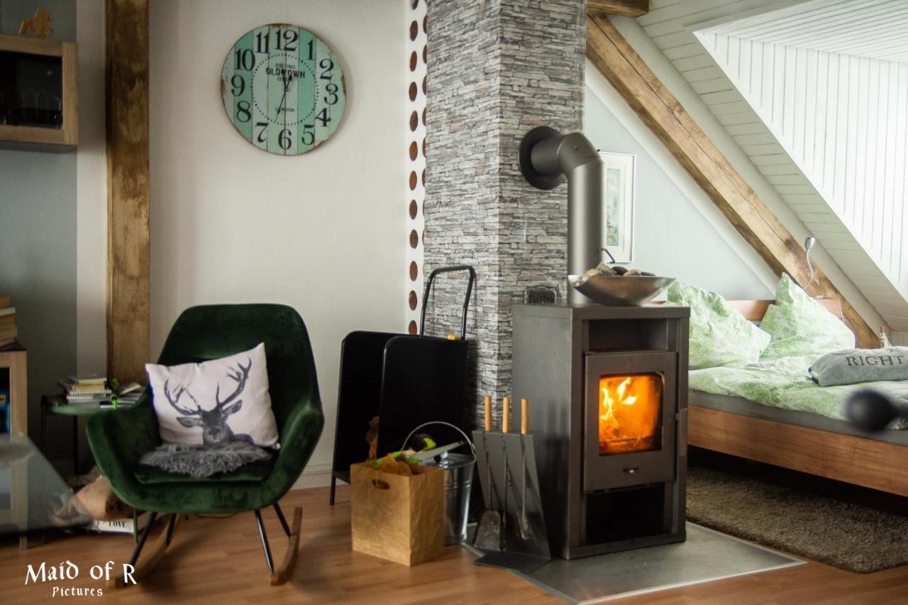 Hof Vierzehnender Im Hohen Venn - 70Qm Fachwerk-Studio - Grosses Wohn-Schlafzimmer Mit Dachterrasse Und Kaminofen - Separate Kueche - Perfekt Fuer Paare - Monschau - Eifel - Hunde Willkommen - Islandpferde Ngoại thất bức ảnh